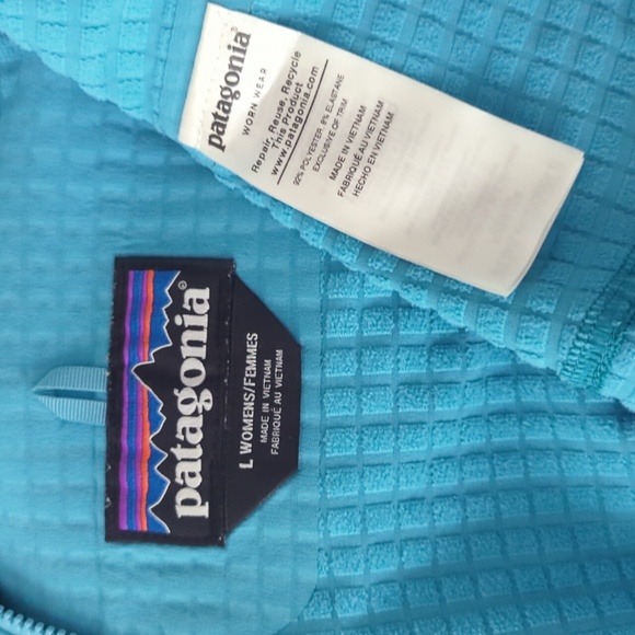 Patagonia R1 TechFace Hoody Blue size Large NICE - Picture 2 of 12